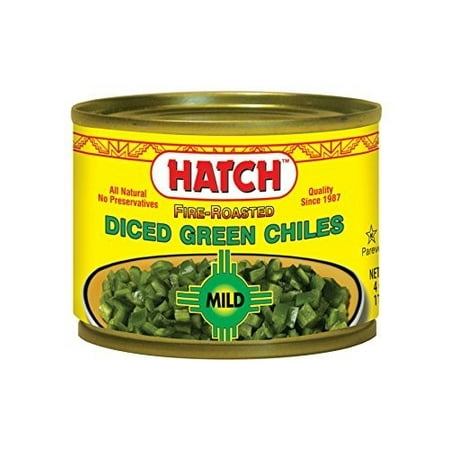 (6 Pack) Hatch Farms Fire-Roasted Diced Green Chiles Mild, 4