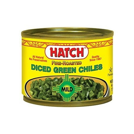 - (6 Pack) Hatch Farms Fire-Roasted Diced Green Chiles Mild, 4 Oz