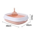 thumbnail image 3 of GROWTH TANK Anti ing Cat Litter Box with Surrounded Top Cover Tray Sand Box Detachable Pink Medium, 3 of 9