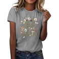 thumbnail image 2 of Wildflower Graphic Tees for Women 2026 Summer Casual Short Sleeve Crewneck Boho Flowers T Shirts, 2 of 3