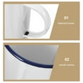 thumbnail image 2 of UPOUART 1Set Enamel Coffee Mugs Cylindrical White Large Capacity for Camping Daily Use Home Coffee Shop, 2 of 7