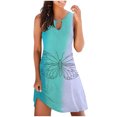 thumbnail image 2 of mtvxesu Robe d'Été, Robe Débardeur d'Été Décontractée Ample à Imprimé Floral pour Femme, Robe de Plage Ajourée Sans Manches, Robes Chemise, 2 of 5