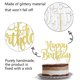 thumbnail image 4 of Cake Topper FmiyunEea Decoración Feliz Cumpleaños con Brillo Dorado, 4 of 7