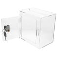 thumbnail image 4 of ROSENICE 1Pcs Clear Acrylic Public Voting Box with Lock for Community Events and Fundraising 15.0x15.0x3.9in, 4 of 8
