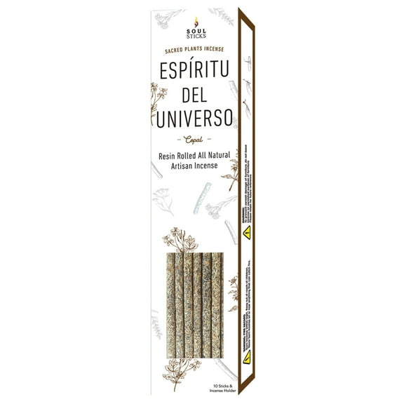 Copal | Espiritu del Universo 10 Pack Hand Resin Rolled All Natural Incense Sticks | Space Clearing Negative Energy Meditation