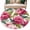 Multi, variant on Round Rugs 5Ft, Pink Floral Round Area Rug Washable Indoor Throw Carpet, Watercolor Flowers Leaves Plants Watercolor Soft Non Slip Circle Rug for Cabinet Bathroom Home Decor Aesthetic