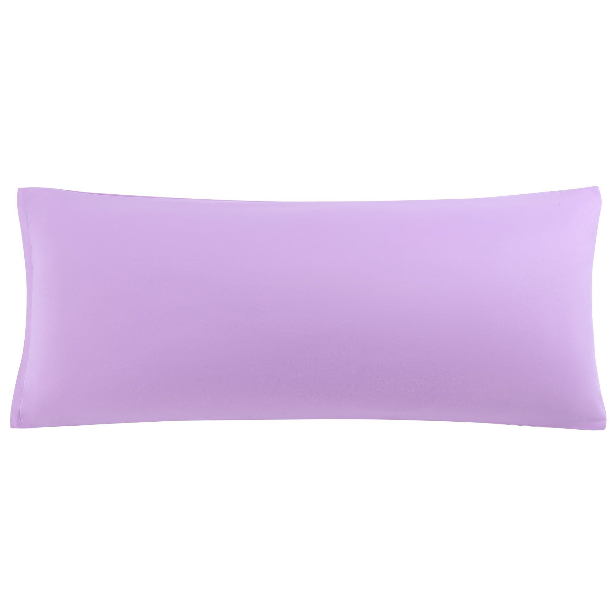 Unique Bargains Pillowcases Zippered Microfiber Body Pillow Cover Violet 20" x 48"