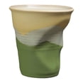 thumbnail image 2 of Taza de café de cerámica creativa, taza de porcelana plisada, regalo de 350 ml, taza para bebida, té, café con leche Verde, 2 of 9
