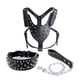 thumbnail image 1 of Leather Dog Harness Spiked Studded Dog Pet Collar Harness and Chain Leash Set for Medium Large Xlarge Breeds Pitbull Mastiff ShopWise Round, 1 of 24