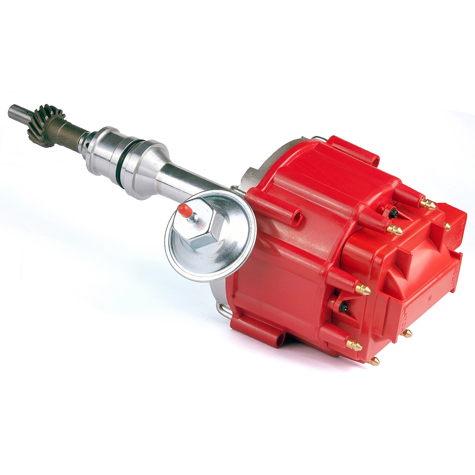 Compatible Ignition HEI Red Cap Distributor with 65K Volt Coil 1030213 PE330U for SBF Ford Small Block 260 289 302