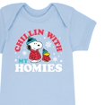thumbnail image 3 of Peanuts - Holidays - Chillin With My Homies - Infant Baby One Piece, 3 of 5