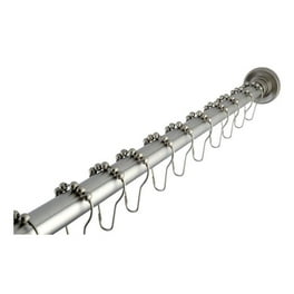 Tringle à Douche Incurvée Réglable - Nickel Satiné - 44 à 72 Pouces (murale)