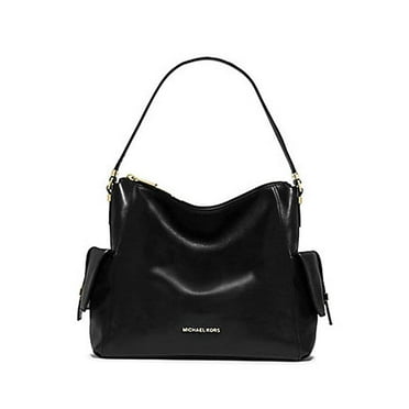 Michael Kors Marly Large Leather Shoulder Bag - Black