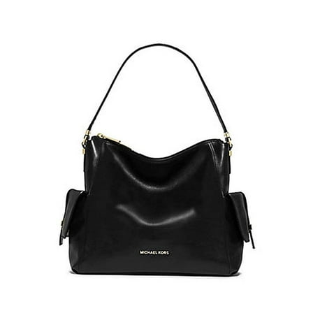 Michael Kors Marly Large Leather Shoulder Bag - Black