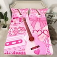 thumbnail image 2 of Erosebridal Kawaii Guitar Sheet Set Twin,Music Theme Bedding Sets Twin Size,Disco Ball Twin Sheet Sets,Microfiber Dreamy Bedroom Decorative,3pcs, 2 of 7