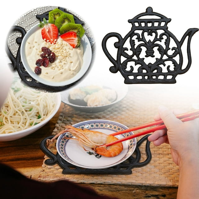 Teapot Trivet Heat Hot Pad For Pots Pans Plates Bowls Decorative Kitchen Tableware Protector Tea Theme High Top Dining Table Set for 4 round round Table Mat Outdoor Table Setting for 2 Plate Mats