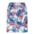thumbnail image 6 of 4th of July Patriotic Beach Shorts Hawaii Swim Trunk Knee Length Bathing Suits Mid Waisted Swimsuit Independence Day Swim Shorts Summer Tropical Vacation Shorts, 6 of 6