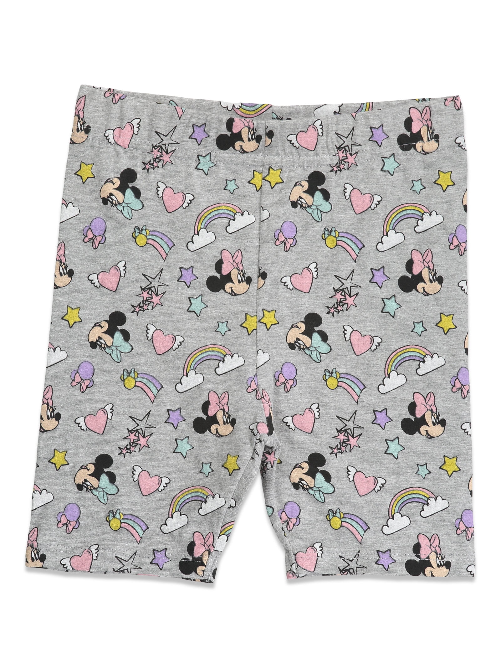 Disney Minnie Mouse Little Girls T-Shirt and Bike Shorts Outfit Set Toddler to Big Kid