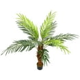thumbnail image 4 of Northlight 3.9' Unlit Green and Black Potted Artificial Phoenix Palm Tree, 4 of 7