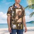 thumbnail image 6 of Greyhound Dog Men'S 3d Print Casual Button Down Shirts, Novelty Hawaiian Short Sleeves L, 6 of 7
