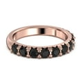 thumbnail image 3 of 0.88ct Black Diamond Moissanite 10K Rose GoldWedding Band, 3 of 4