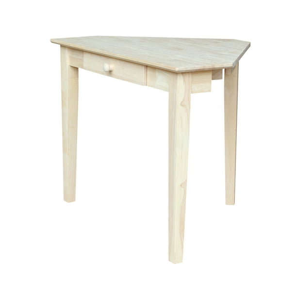 International Concepts 1 Drawer Corner Computer Desk Unfinished Walmart Com Walmart Com