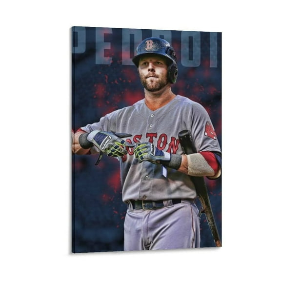 Dustin Pedroia Canvas Poster Wall Art Poster Scroll Canvas Painting Picture Living Room Decor Home 12x18inch(30x45cm)