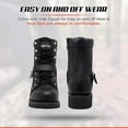 thumbnail image 4 of Daniel Smart Men’s Motorcycle Leather Shoes – Full Grain Waterproof Boots with Inside Zippers, Lace up Closure & Non Skid Outsole, 4 of 5