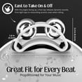 thumbnail image 4 of Foot Tambourine Percussion with Double Row Steel Jingles - Foot Shaker Musical Instrument Drum for Kids KTV Party Shoes Toy Gift Singer Vocalists Cajon & Guitar Players (White), 4 of 8