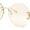 Gold - Beige, variant on Womens Oversized Metal Frame Rimless Butterfly Glam Sunglasses Gold - Smoke