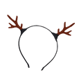thumbnail image 3 of Wmhnj Diadema navideña con astas de ciervo para fiestas festivas, accesorio para el cabello de plstico rojo, tocado para disfraz con temtica de bosque, 3 of 9
