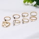 thumbnail image 3 of Anillos para mujer, regalos para mujer, estilo bohemio, moda, conjunto de 8 piezas, anillo de circón, 3 of 5