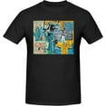thumbnail image 4 of Jean Michel Basquiat Men's T Shirt Cotton Tee Basic Short Sleeve Crewneck Shirt Tops Black, 4 of 5