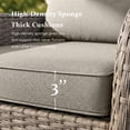thumbnail image 6 of Unnifurnzi 5 Pieces Outdoor Wicker Patio Furniture Set-High Back Outdoor Rocking Chairs Set of 2 with Ottoman Patio Conversation Sets for Deck Lawn Porch Balcony Poolside-Gray/Gray, 6 of 7
