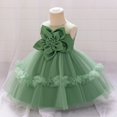 thumbnail image 4 of Toddler Girls Flower Tulle Dress Sleeveless Birthday Party Gown Elegant Princess Formal Wear for Special Occasions, 4 of 5