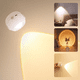 thumbnail image 4 of Lámpara de pared LED con sensor de movimiento, lámpara de pared con puesta de sol de 3 colores para dormitorio, luz de pared, luces de cuadros recargables negras, 4 of 8