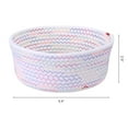 thumbnail image 2 of Unique Bargains Round Woven Storage Basket Small Storage Bin for Home Decor White L, 2 of 7