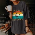 thumbnail image 2 of Blusa holgada de manga corta con estampado de letras chistosas y mangas caídas vintage para mujer Pompotops hfajkhk124004, 2 of 9