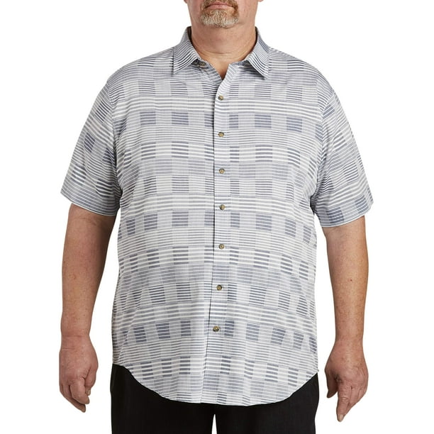 555 Turnpike - Men's Big & Tall Easy Care Short Sleeve Plaid Shirt, up ...