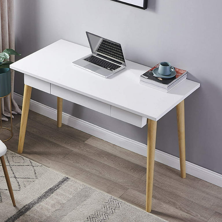 Redwud Grabby Engineered Wood Study Table, Writing Desk, Computer Desk, Study  Desk, Office Desk, Small Office Table, Laptop Table with Drawer, Computer  Table (White) (D.I.Y) Matte Finish : : Home
