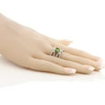 thumbnail image 3 of Gem Stone King 925 Sterling Silver Green Peridot Ring for Women (2.26 Cttw, Gemstone Birthstone, Oval 8X6MM Available 5,6,7,8,9), 3 of 3
