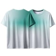 thumbnail image 6 of Chiccall Mens Gradient T Shirts Casual Soft Summer Short Sleeve Tees Stretch Crew Neck Pullover, 6 of 6