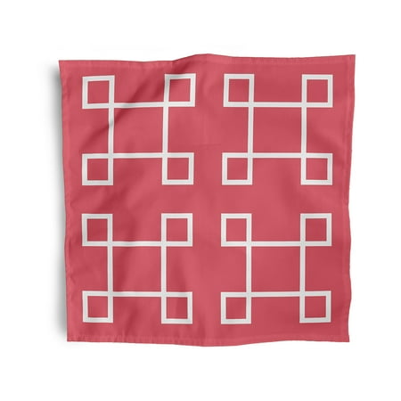 

Simply Daisy 18 x 18 Coral Geometric Napkins Set of 4