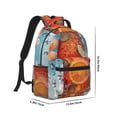 thumbnail image 2 of Yiaed Refreshing Citrus Splash Print School Backpack College Backpack Daypacks for Students High School Spacious and Durable Daypack for Work and Travel-One Size, 2 of 6