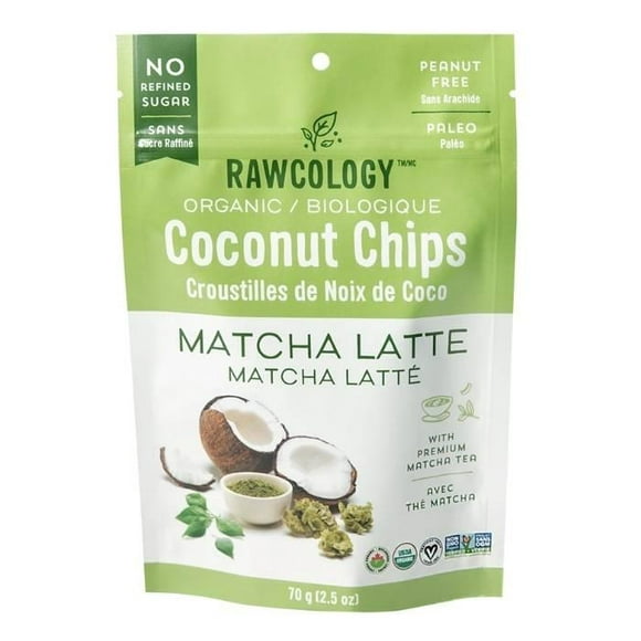 Rawcology - Chips de Noix de Coco Bio, 70g Multiples Saveurs
