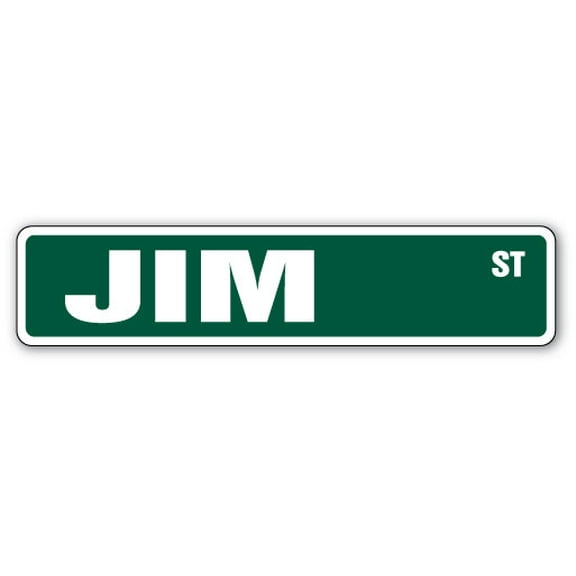 JIM Street Sign Childrens Name Room Sign | Indoor/Outdoor |  30" Wide