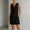 thumbnail image 2 of Afdoent Dresses For Women Draped Neck Sleeveless Dress Summer Minimalist Casual Tank Dress Beach Vacation Outfits Elegant, 2 of 5