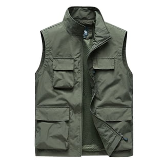 Lang vest met zakken - BRUIN - 0.00