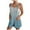 Light Blue, variant on Riforla Women's Tie Shoulder Overall Shorts Scoop Neck Romper Jumpsuit with Pocket Women's Jumpsuit Pink 1 XXXXL