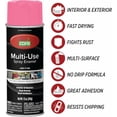 thumbnail image 6 of Color Care Multi-Surface Enamel Spray Paint and Rust Inhibitor, Pink, 12 fl oz, 6-Pack, 6 of 6
